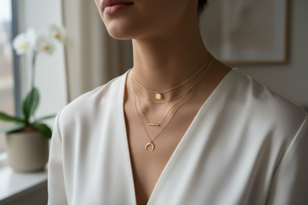 Gold Necklace Layering